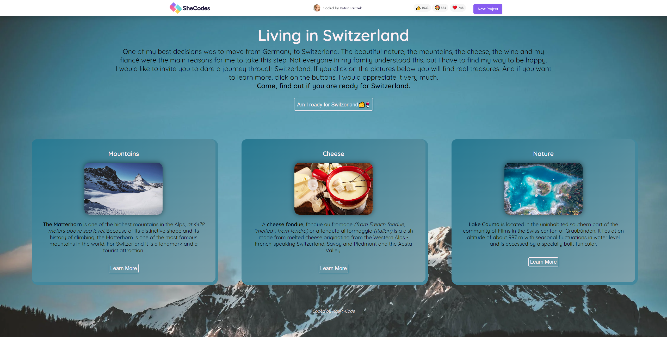 website of living in Switzerland